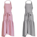 Brief Nordic Wind Mermaid Fairy Cotton Linen Cooking Kitchen Apron for Woma