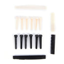 6 Bridge Pins + saddle + bridge saddle Bone for Acoustic Guitar white.ES