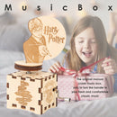 Retro Exquisite Wooden Hand Cranked Music Box Desktop Ornaments Kids Gifts