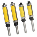 Wood Cutter Flush Trim Top & Bottom Bearing Router Bit 1/4" Shank 25mm 38mm
