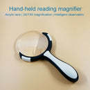 Magnifier,Handheld Magnifier with 10 Led Lights,Dimmable Magnifying Glass f E2N3