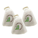 3x 100% Pure Wool Felt Sauna Hat Banya Cap