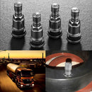 Bolt-in Stainless Steel Car Wheel Tire Valve Stems with Dust Caps (4pcs)