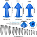 17X Stainless Steel Silicone Nozzles Caulking Finisher Set Spatulas Filler Tools