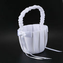 Satin Bow Wedding decoration Flower girl Small flower basket