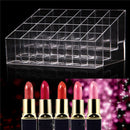 24 Trapezoid Clear Display Lipstick Stand Case Organizer Makeup Cosmetic Holders