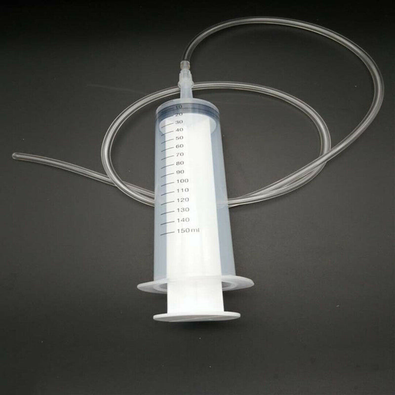 Large 150ML Plastic Hydroponics Nutrient Measuring Syringe with 70cm Tube Set