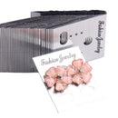 100XSilver Professional Type Plastic Earring Studs Holder Display Hang.Cards Bj