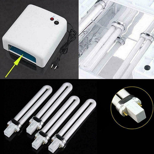 9W Uv White Lamp Tube Light Bulbs CCO Gel Nail Art Replacement Curing Bulb U6T6