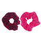 Pack of 2 Hair Scrunchies Velvet Elastic Bobbles Hair Bands - Soft Scrunchy Hair