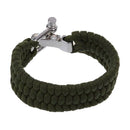 7 Strand Survival Military Weave Bracelet Cord Buckle - Green J6F3