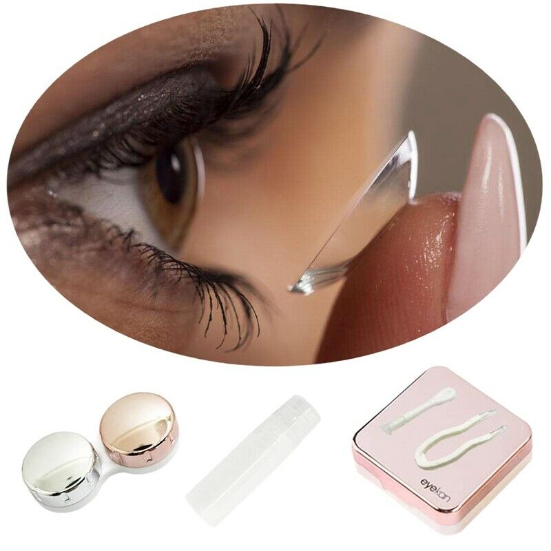 3 Pack Contact Lens Case,Mini Stylish Simple Portable Cases Kit Set Hard Do I5H4