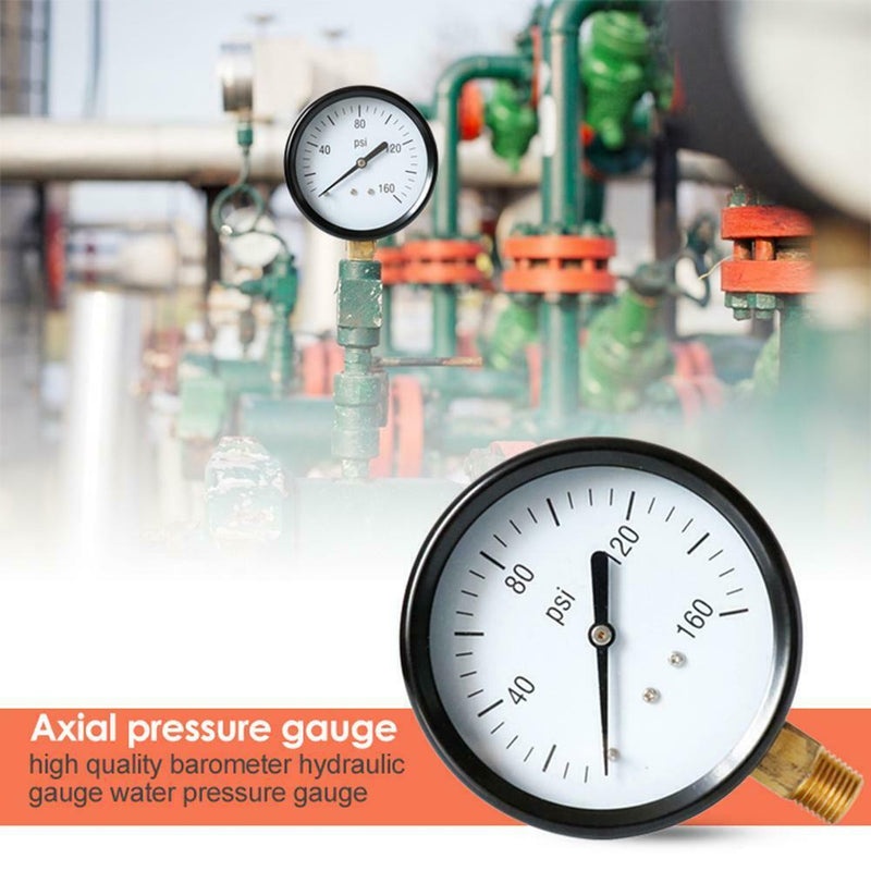 Portable 1/4 NPT Dial Digital Pneumatic Hydraulic 0-160 PSI Bar Pressure Gauge