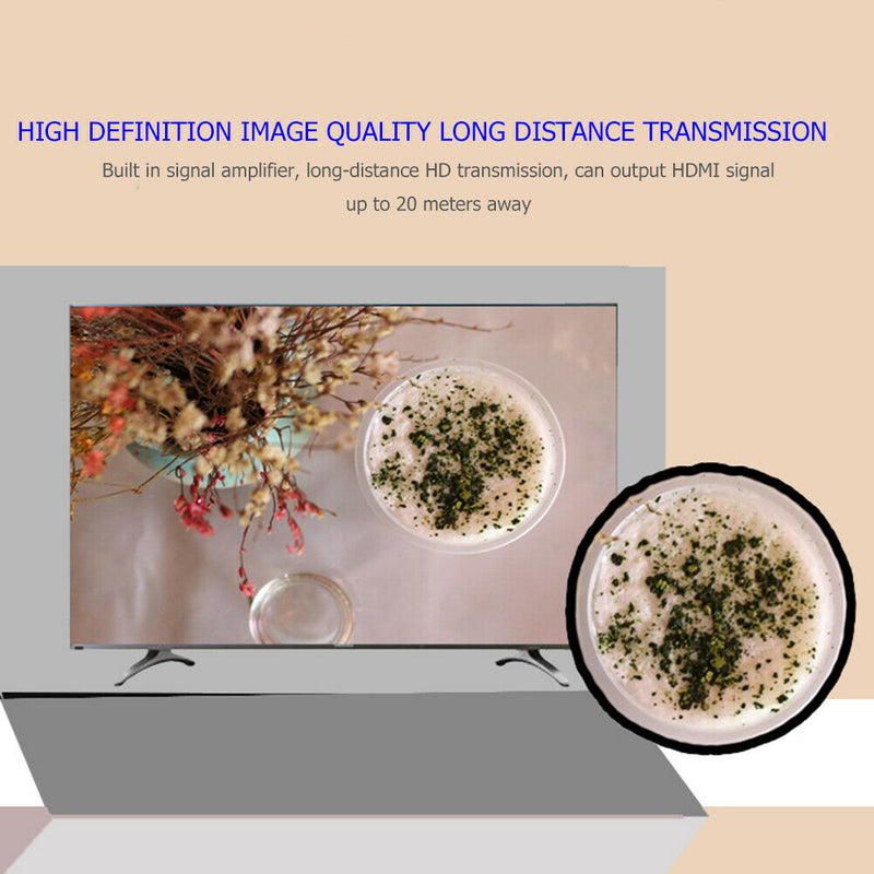 1 in 2 out HDMI Splitter TV Monitor 4K Audio Video Display Adapter Stripper