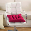 Soft Cotton Seat Cushion Winter Home Office Bar Chair Cushion(Wine Red)