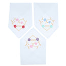 Cotton Floral Embroidered Handkerchiefs Set of 3
