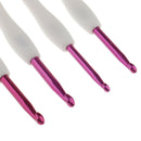 8 Plastic Flower Crochet Hook Aluminum Knitting Needle Weaving Craft 2.5-6mm