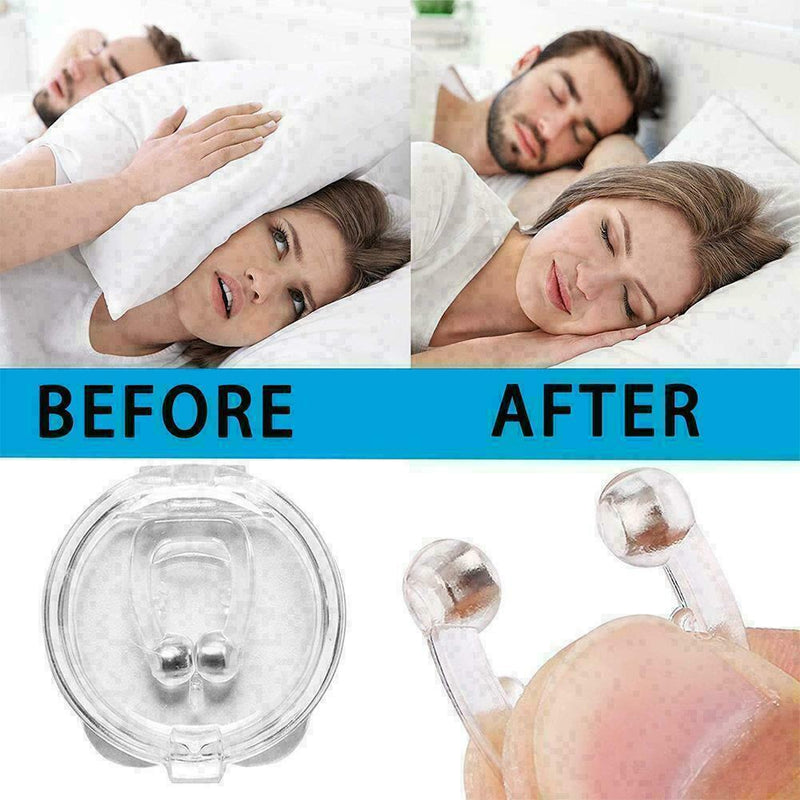 Nose Clip Snoring Device Anti-snoring Magnetic Nose Snoring Clip Silicone C E8E7