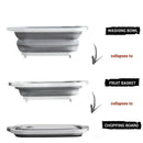 Collapsible Cutting Board with Dish Tub,Colander Fruits Vegetables Wash and U7P1