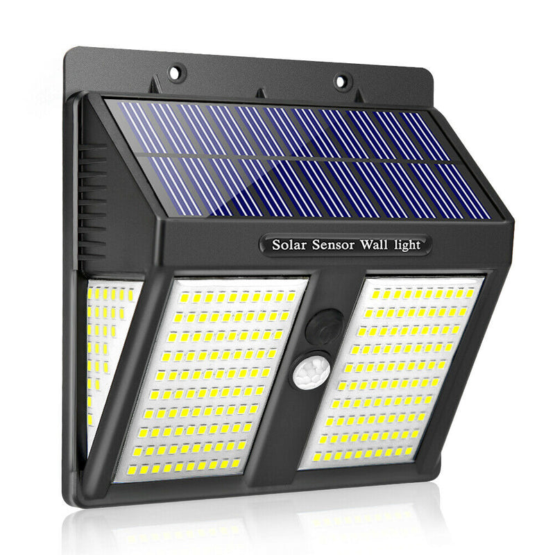 250LED Solar Motion Sensor Wall Light Waterproof Outdoor Yard Security Lamp