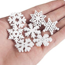 20x Natural Blank Wooden Christmas Mini Snowflakes Scrapbook Crafts Supplies