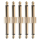 5Pcs 1/4 Inch 6.35 mm Guitar Effects Pedal Connector Coupler Jack Interface W6W9