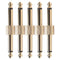 5Pcs 1/4 Inch 6.35 mm Guitar Effects Pedal Connector Coupler Jack Interface W6W9