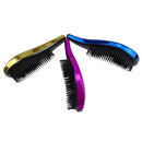 1pc Magic Anti-Static Hair Brush Handle Plastic Electroplate Comb Shower Sh L6M5