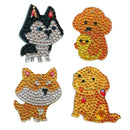 4pcs DIY Diamond Dog Keychain Special Full Drill Painting Women Bag Keyring