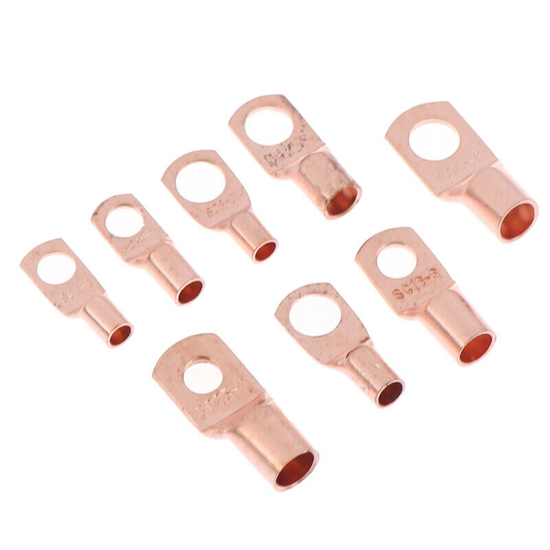 60Pcs Car Auto Copper Ring Terminal Wire Crimp Connector Bare Cable TerminaS Hn