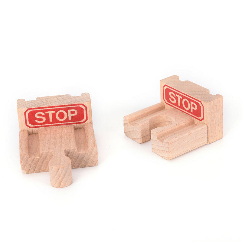 1 Set Wooden Train Stop Track Railway Accessories Compatible All Major Brands lj