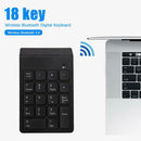 Mini Bluetooth Numeric Keypad Wireless Number Pad 18 Keys Keyboard for PC