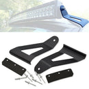 Upper Windshield Roof 52Inch Curved LED Light Bar Mounting Brackets Kit for