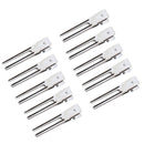 10 PCS SINGLE PRONG ALLIGATOR CLIPS with TEETH HAIR BOWS METAL CLIPSBX
