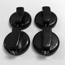 4Pcs Black Kitchen Gas Stove Cooker Oven Control Rotary Switch Knobs New