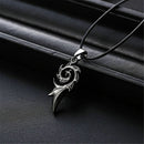 Men's Stainless Rope Dragon Flame Titanium Steel Necklace Pendant Cool Jewelry