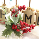 22cm Artificial Flower Red Berries Christmas Flower New Year's Tree Decoration3C