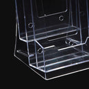 Unique Clear Tri Fold Brochure Business Card Holder Desk Stand Pamphlet Displays