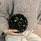 Starry Sky Circular Fashion Suede Shoulder Bag Chain Belt Women'S Crossbody H1F6