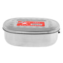 Oval Shape Bento Lunch Box Stainless Steel Mess Tin Canteen Food Container L