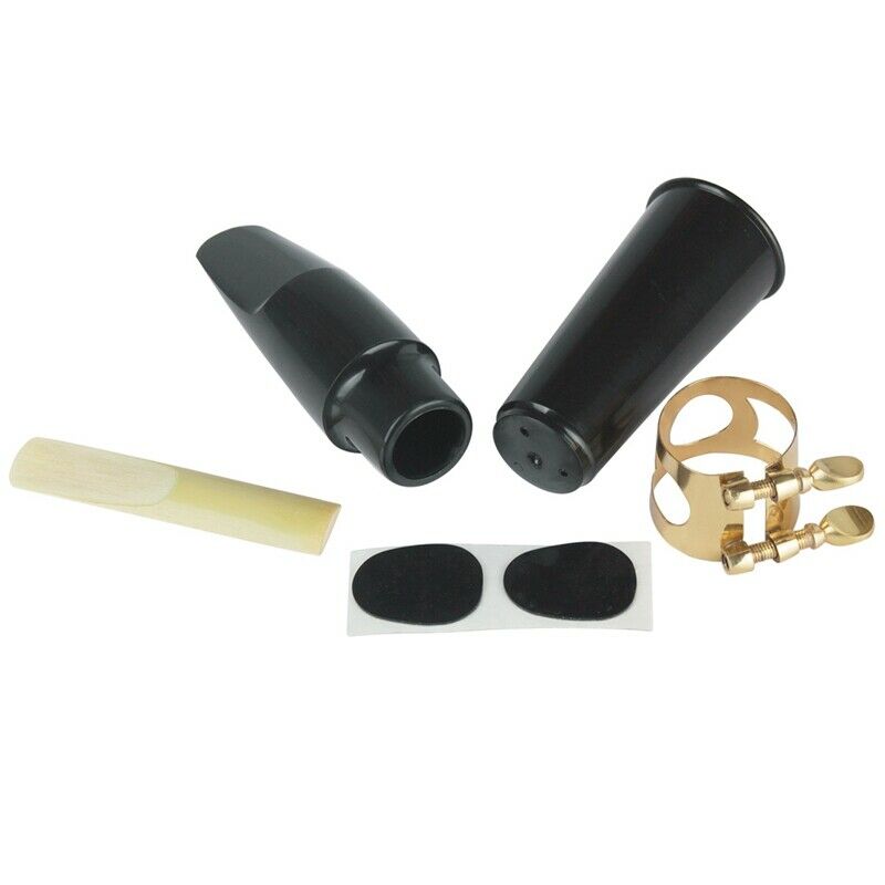 6Pcs Alto Sax Saxophone Mouthpiece Plastic with Cap Metal Buckle Reed Mouth