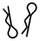 1/12th RC Buggy Bodyshell Clip Pins 150x Black for Vehicle Models Body Shell
