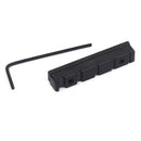 Bone Bridge Saddle and Nut for 5 String Accoustic Classical Guitar (Black)