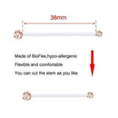 8 Pieces Lady Clear Acrylic Ball Belly Bars Jewellery Navel Button Ring Piercing