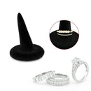 3* Velvet Finger Ring Display Stand Holder Showcase Jewelry Storage Organizer