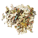 100pcs Mustache Wooden Button Chic Two Holes Flat Coat Decor DIY Wood Beads