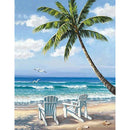 DIY Full Square Drill Cross Stitch Relaxing Beach Mosaic Diamond Painting