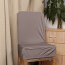 Stretch One-piece Low Short Back Chair Pretector for Kitchen Party Grey