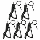 5 Pcs Ring Mini 7.5 mm Microphone Clip Holder Tie Clip Collar Clip Practica