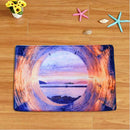 Flannel Pipe Sky Non Slip Water Absorbent Carpet Bedroom Door Floor Mat Rug